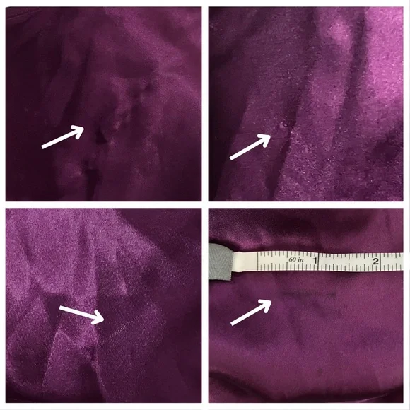 Vintage Y2K Maroon Purple Satin Cami Going Out Top Lace Small Fairycore Lingerie - Picture 9 of 9